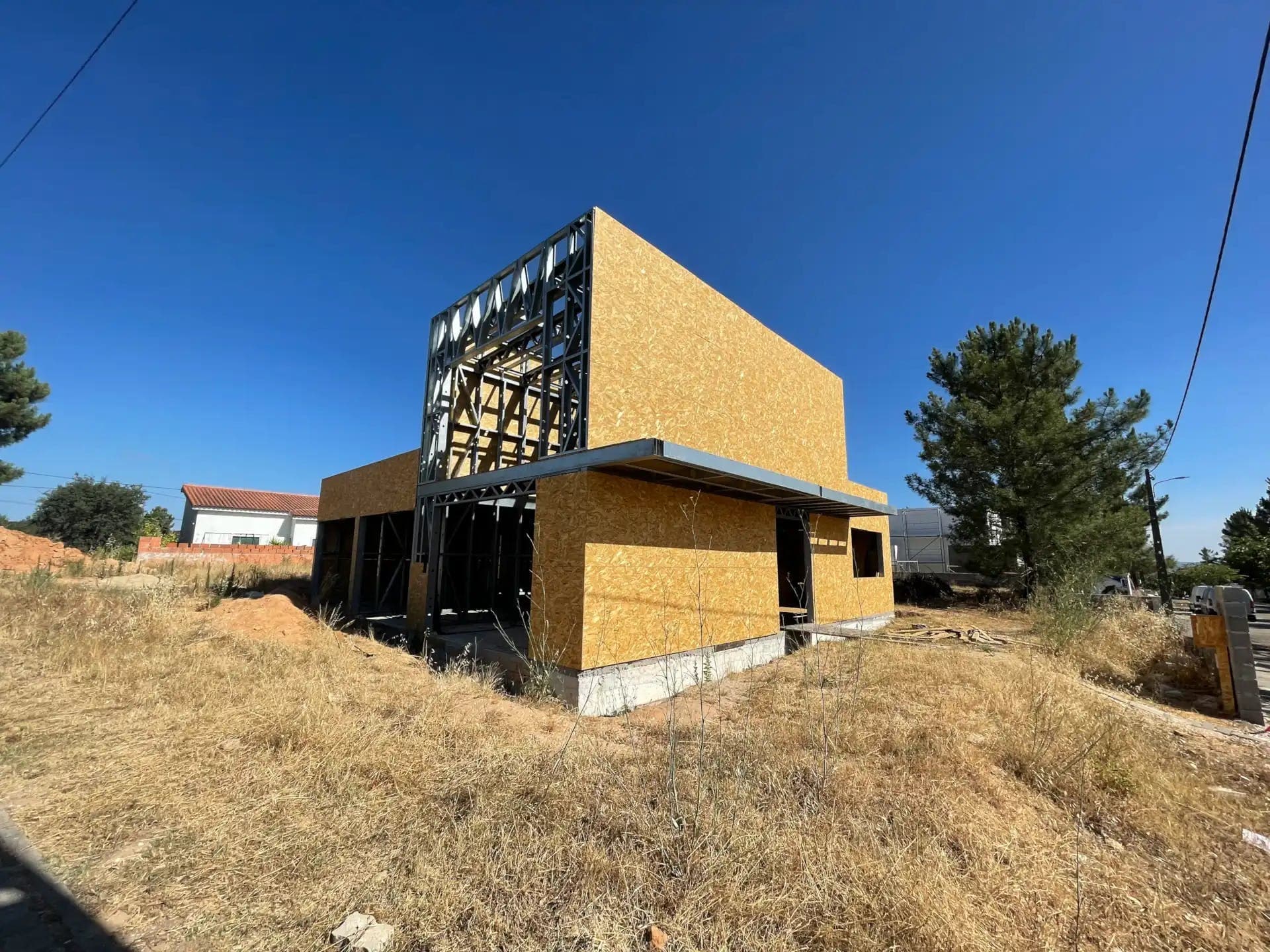 Vista Traseira Casa LSF em OSB