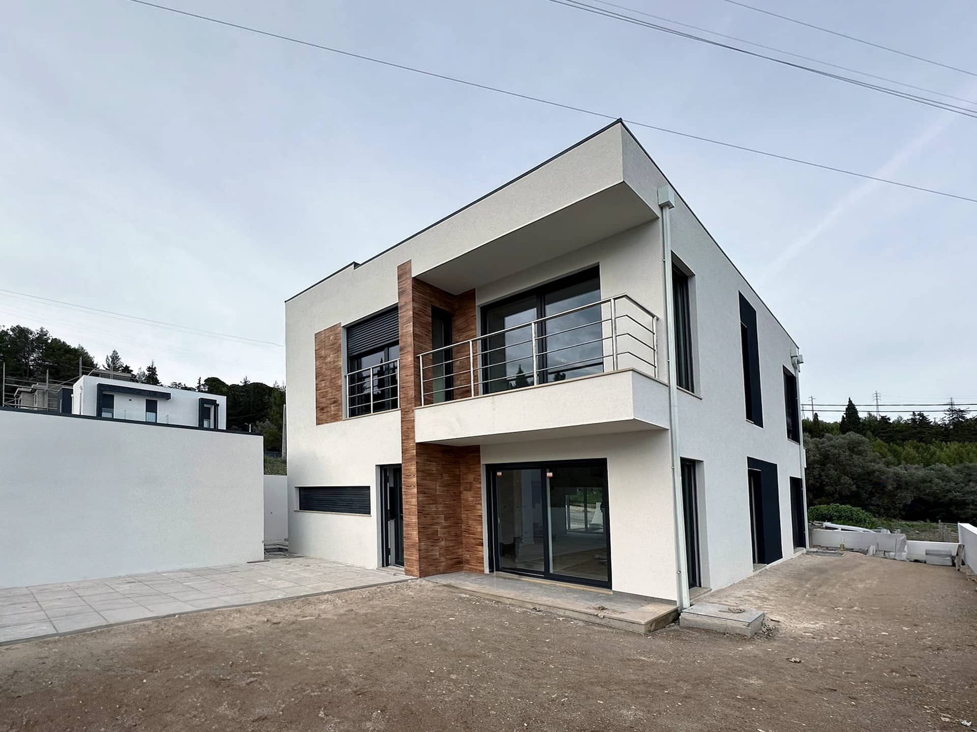 Vista Traseira Casa Moderna