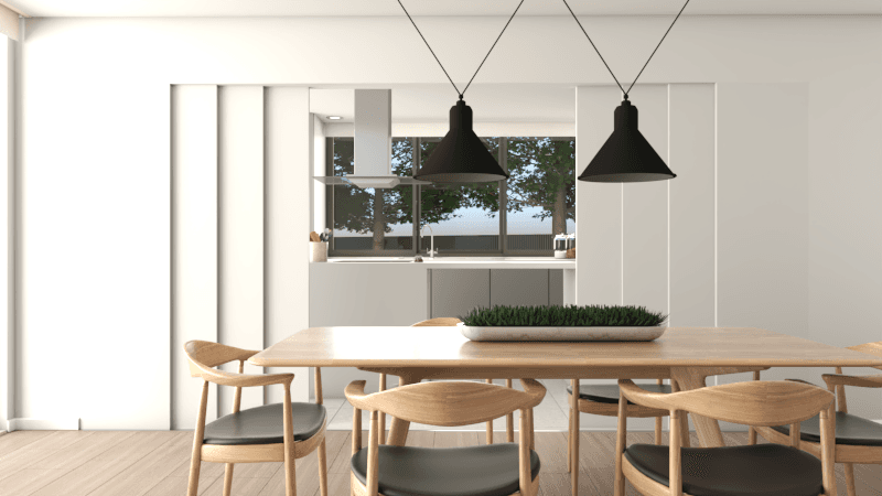 Render vista sala jantar